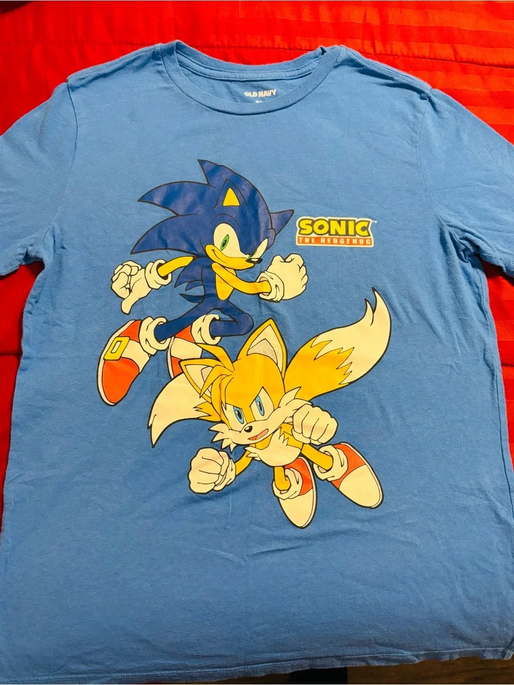 Old Navy Blue Sonic & Tails Graphic Tee